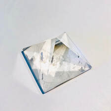 clear quartz pyramid